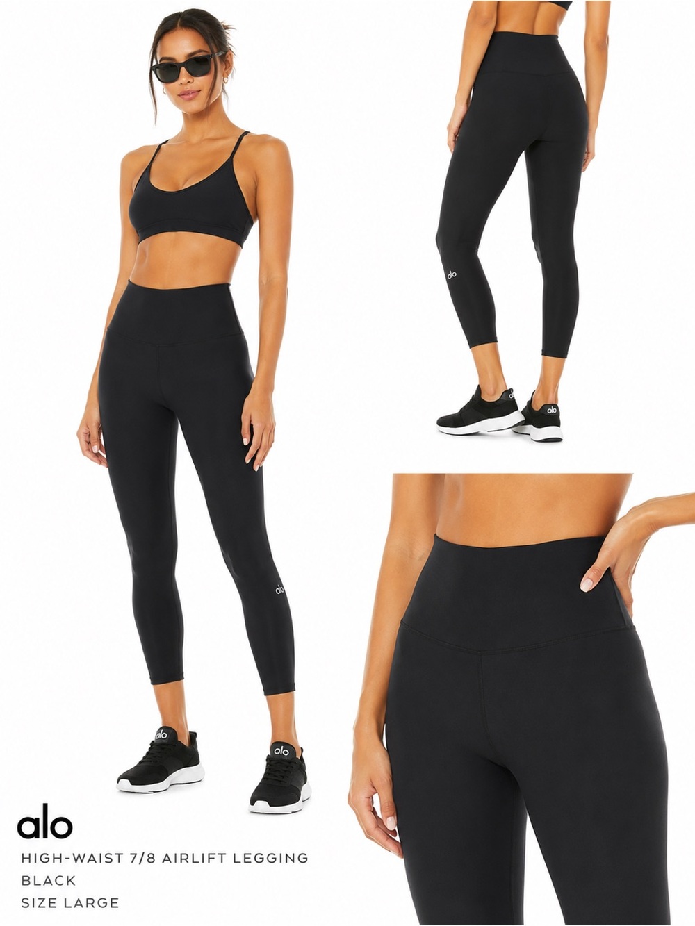 ALO Yoga High-Waist 7/8 Airlift Leggings in Black
